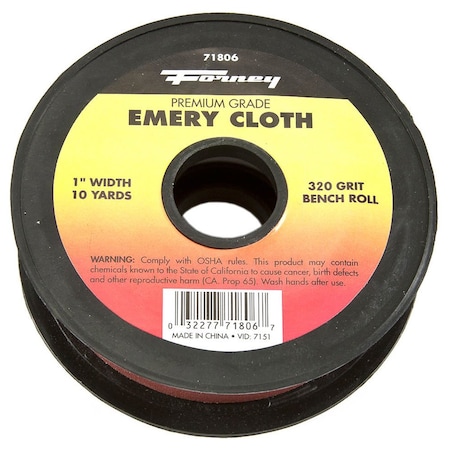Forney Emery Cloth Bench Roll, 320 Grit 71806